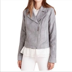 Anthropologie Hei Hei Gray Moto Jacket